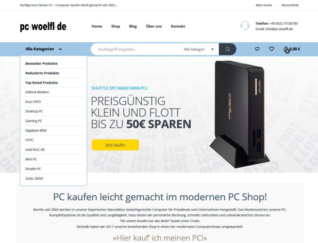 Projekt PC-Wölfl Onlineshop