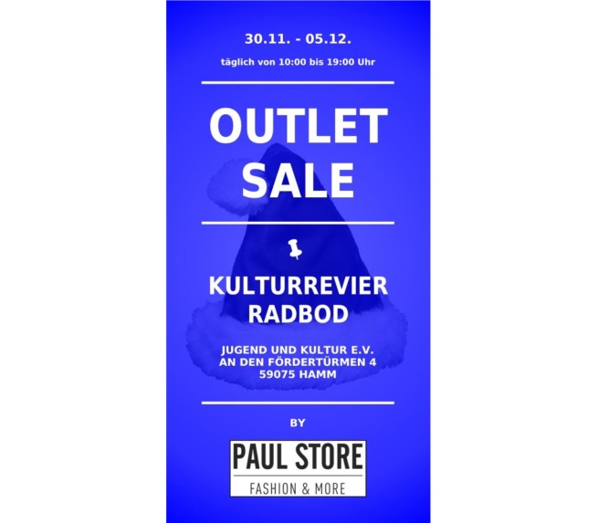 Flyer für Outlet Sale Verkauf