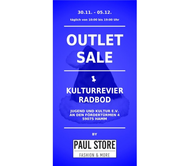 Flyer für Outlet Sale Verkauf