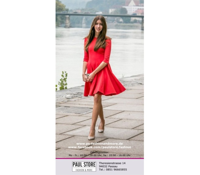 Flyer "Rotes Kleid" für Boutique